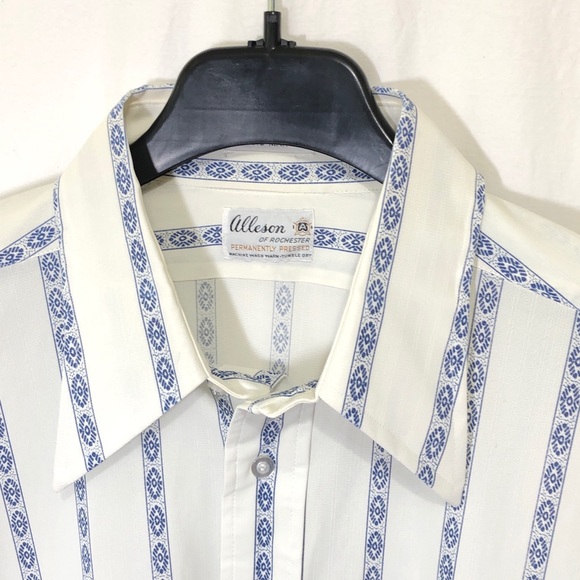 🔵 Vintage Alleson of Rochester Casual Button Down - Picture 2 of 6